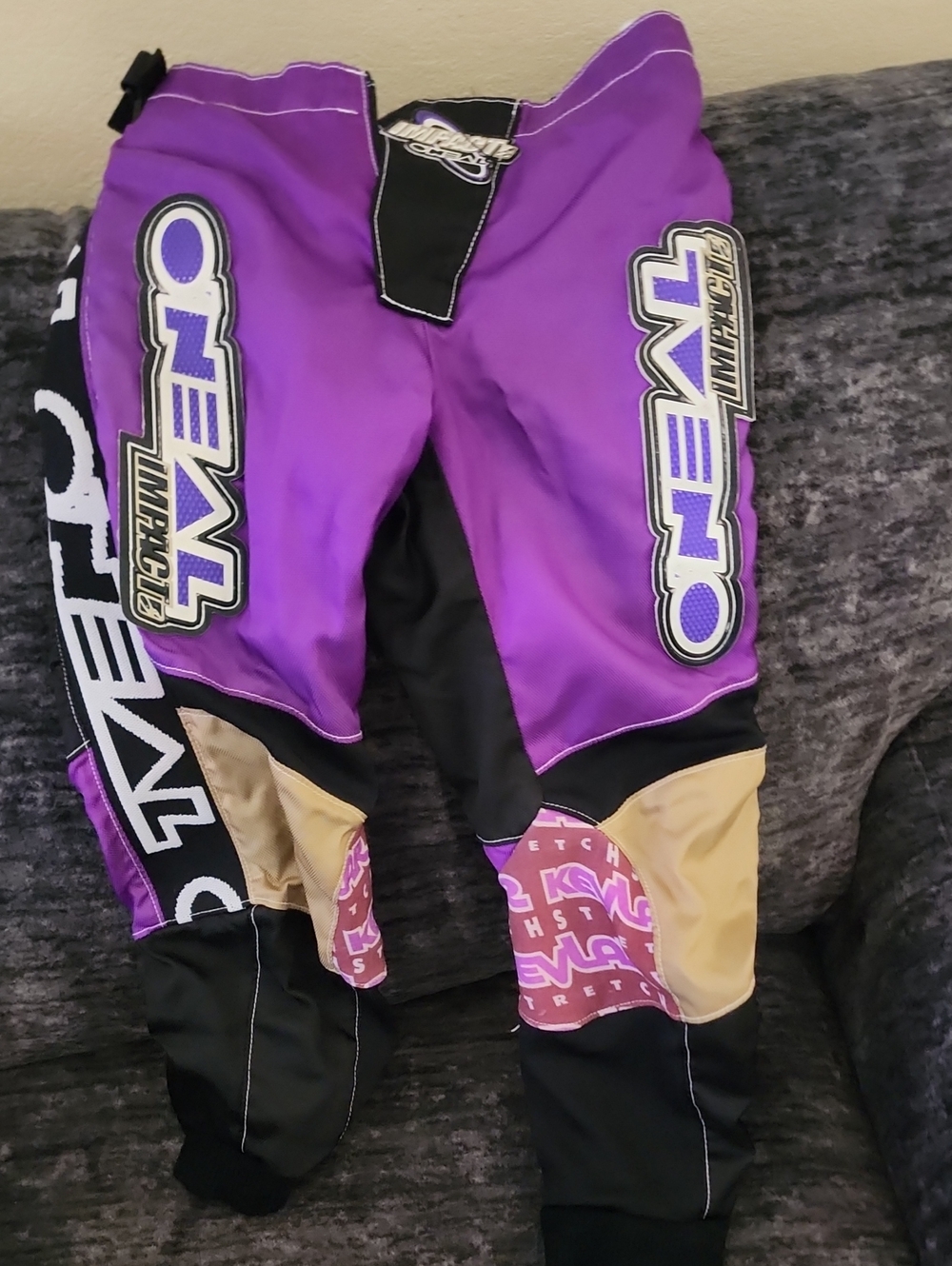 Kids ONEAL Purple and Black Motocross Pants Size 24 Kids